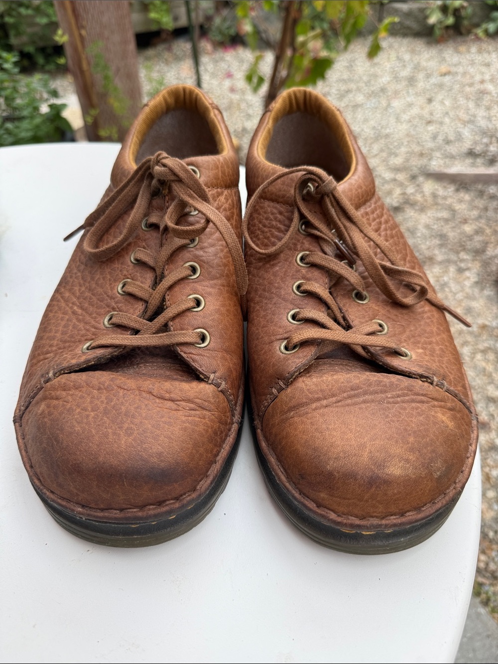 Dr. Martens Brown Leather Lace-Up Oxfords